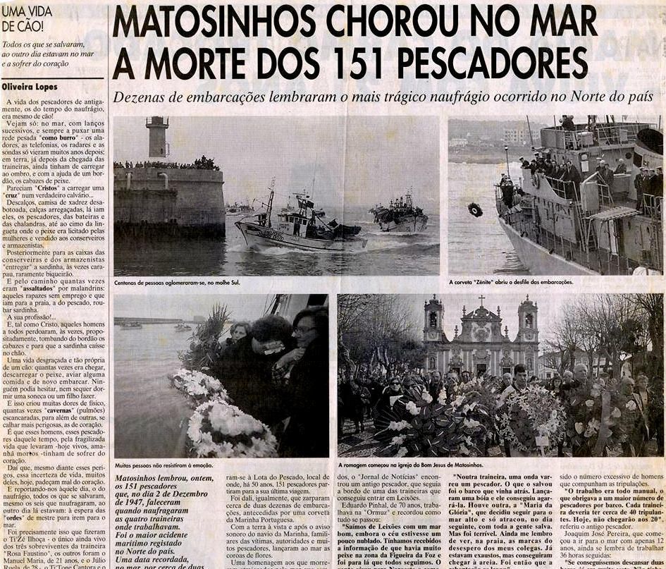 MATOSINHOS CHORA OS SEUS PESCADORES - 1947