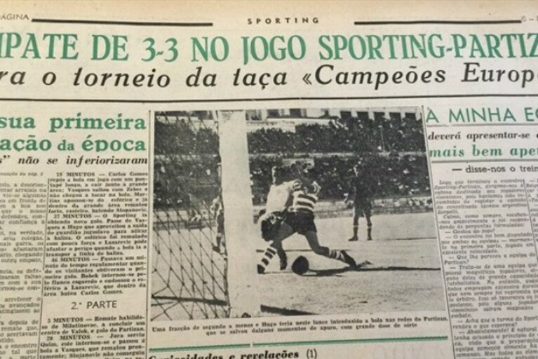 Nasceu a “Champions” – 1º jogo – SPORTING-PARTIZAN