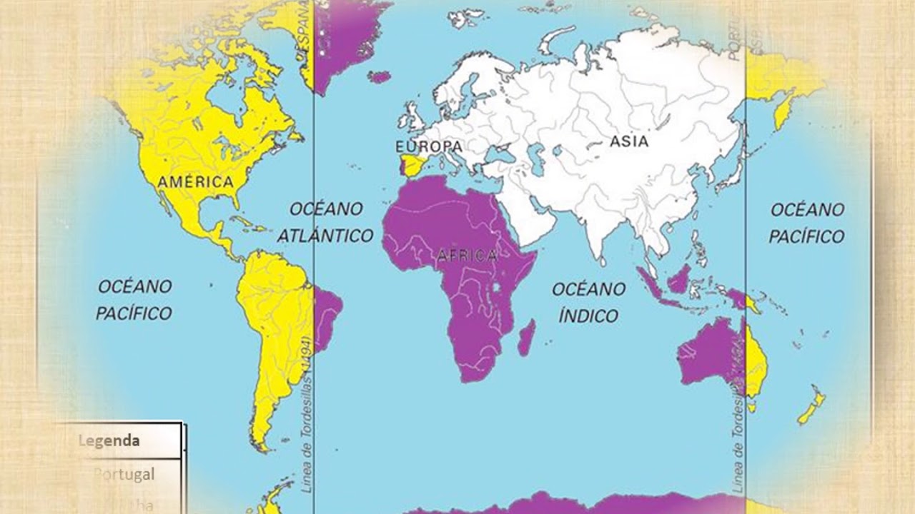 TORDESILHAS                                       – dividir o mundo ao meio