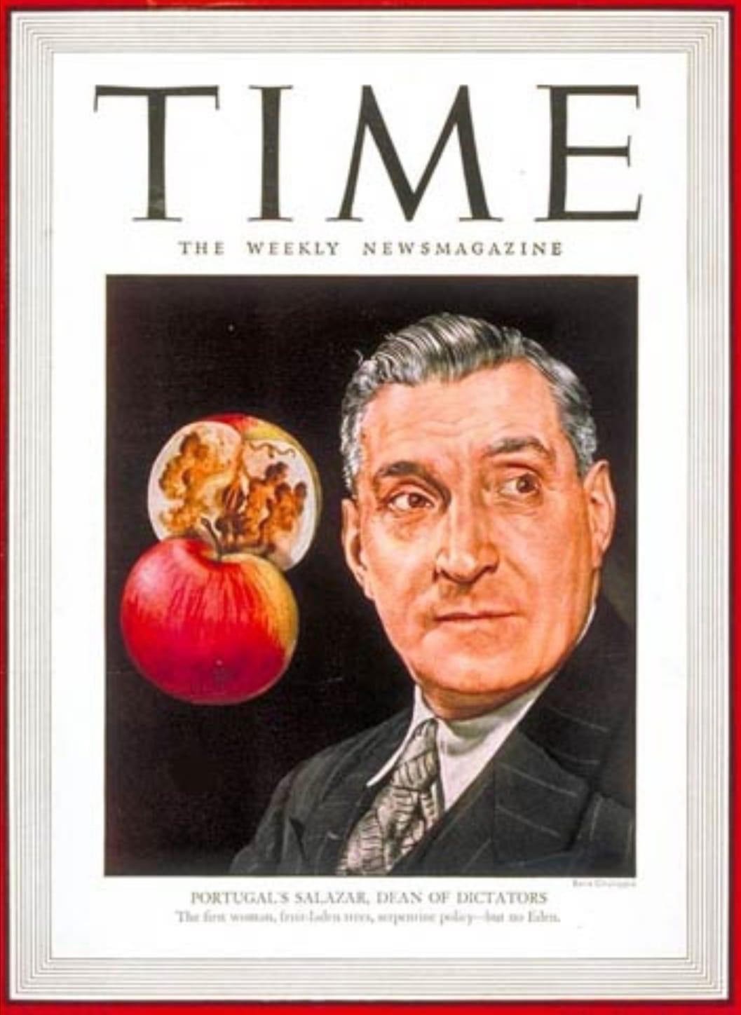 1946  –  SALAZAR na capa da “TIME”                            – a apreensão e a expulsão
